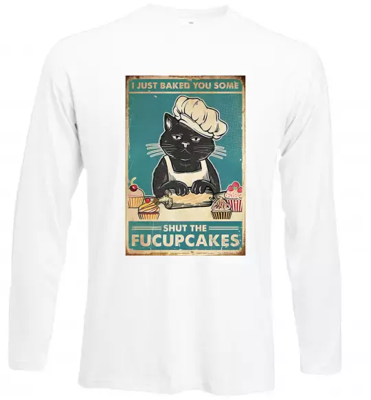 Лонгслив I just baked you some Белый фото