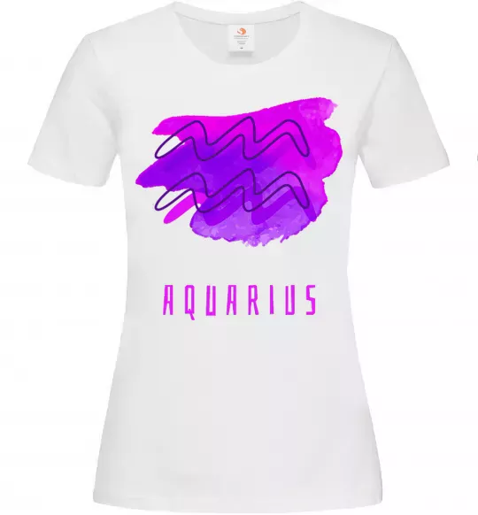Женская футболка Краски водолей Белый фото