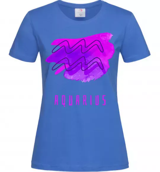 Женская футболка Краски водолей Ярко-синий фото