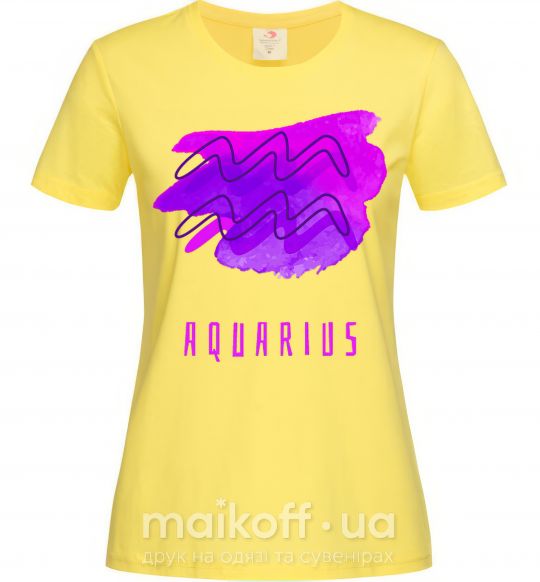 Жіноча футболка Краски водолей Лимонний фото