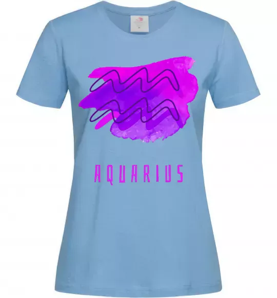 Женская футболка Краски водолей Голубой фото