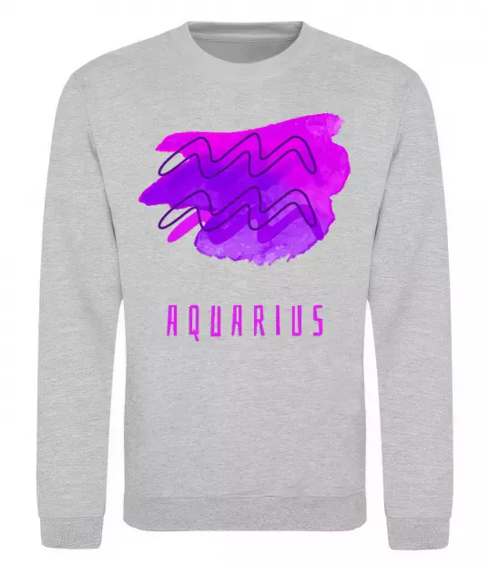 Свитшот Краски водолей Серый меланж фото