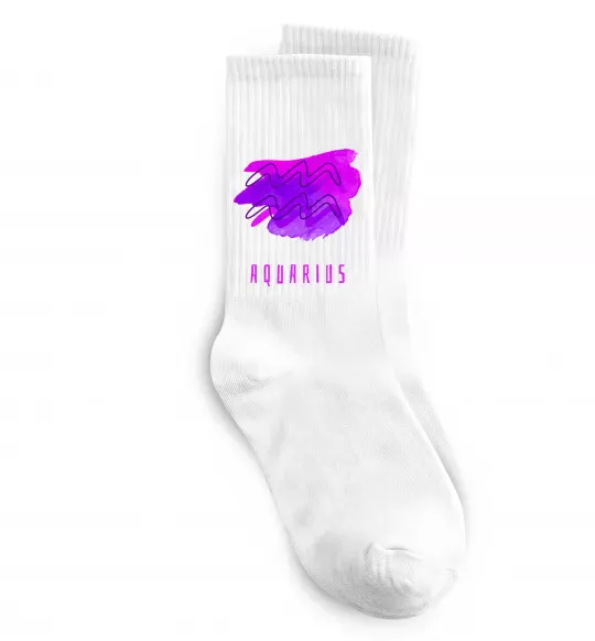 Носки Краски водолей Белый фото