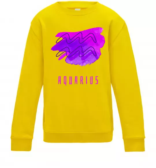 Дитячий світшот Краски водолей Сонячно жовтий фото