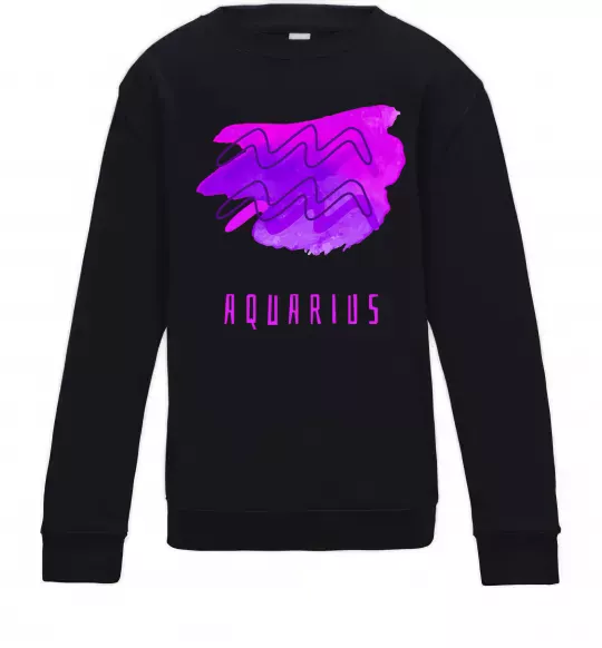 Дитячий світшот Краски водолей Чорний фото