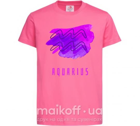 Детская футболка Краски водолей Ярко-розовый фото