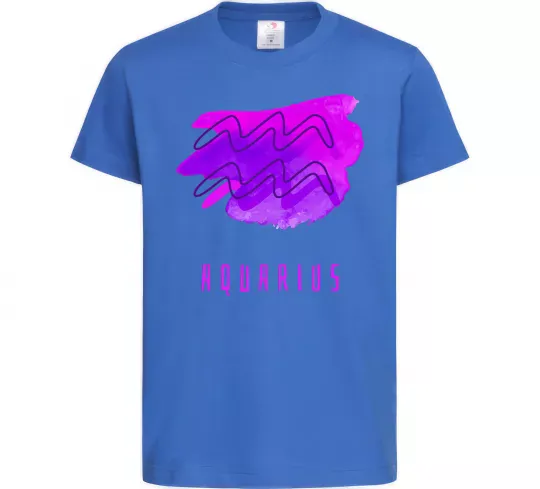 Детская футболка Краски водолей Ярко-синий фото