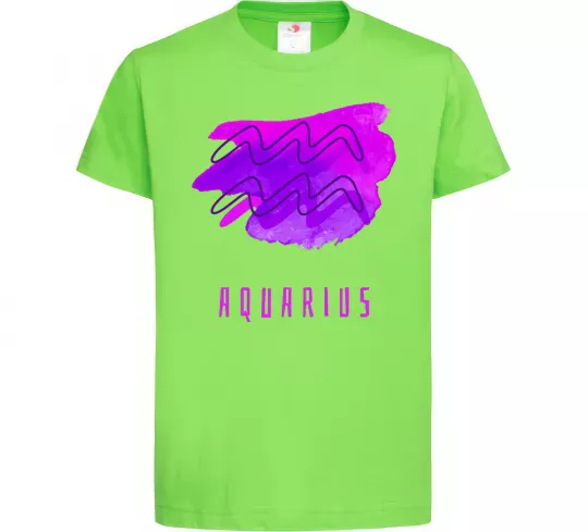 Детская футболка Краски водолей Лаймовый фото
