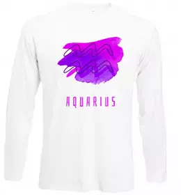 Лонгслів Водолій єдиноріг Білий фото
