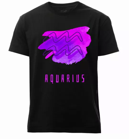 Мужская премиум футболка Краски водолей Черный фото