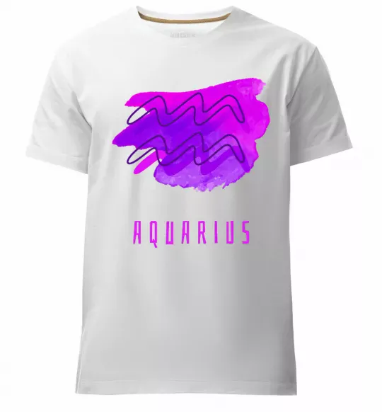 Мужская премиум футболка Краски водолей Белый фото