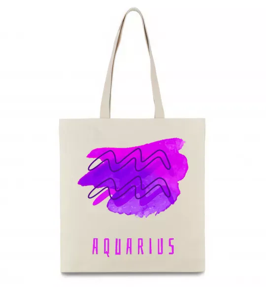 Еко-сумка Краски водолей Бежевий фото