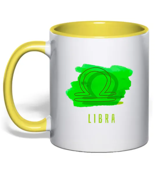 Чашка с цветной ручкой Фарби терези Лимонный фото