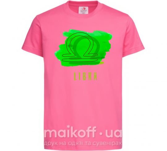 Дитяча футболка Краски весы Яскраво-рожевий фото