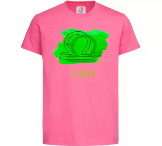 Дитяча футболка Фарби терези Яскраво-рожевий фото