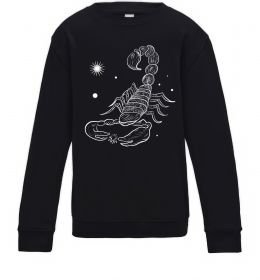 Детский Свитшот Скорпіон білий