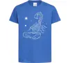 Детская футболка Скорпіон білий Ярко-синий фото