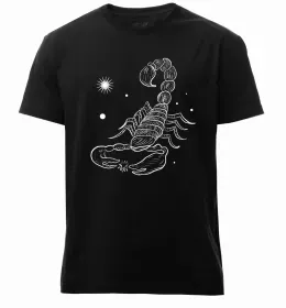 Мужская премиум футболка Скорпіон з черепом Белый фото