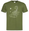 Чоловіча футболка Скорпіон білий Оливковий Чоловіча футболка Скорпіон білий Оливковий фото