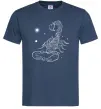 Чоловіча футболка Скорпіон білий Темно-синій Чоловіча футболка Скорпіон білий Темно-синій фото