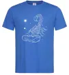 Чоловіча футболка Скорпіон білий Яскраво-синій Чоловіча футболка Скорпіон білий Яскраво-синій фото