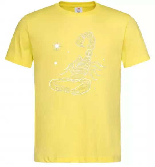 Чоловіча футболка Скорпіон білий Лимонний фото