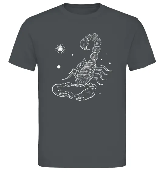 Чоловіча футболка Скорпіон білий Графіт фото