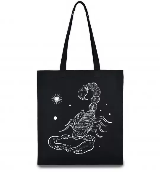 Эко-сумка Скорпіон білий Черный фото