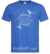 Чоловіча футболка Рыбы белые Яскраво-синій фото