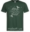 Чоловіча футболка Рыбы белые Темно-зелений фото