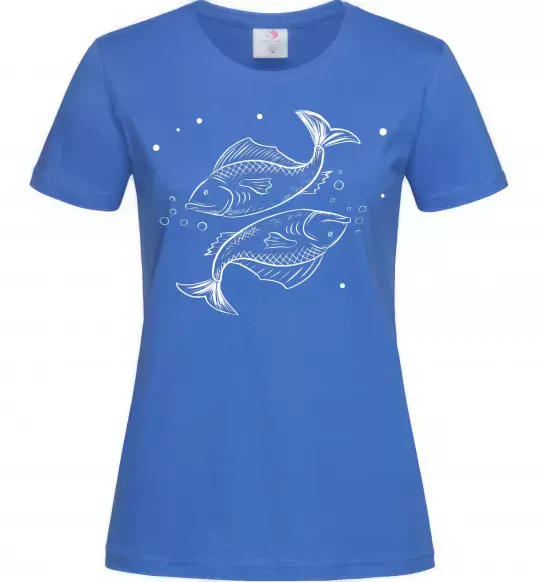 Женская футболка Риби білі Ярко-синий фото