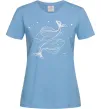 Женская футболка Риби білі Голубой фото