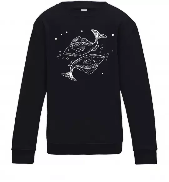 Детский Свитшот Риби білі Черный фото