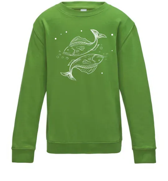 Детский Свитшот Риби білі Лаймовый фото