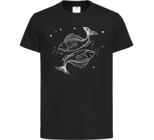 Детская футболка Риби білі Черный фото