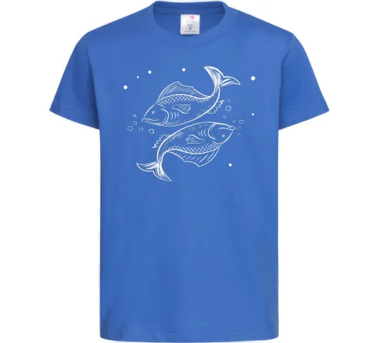 Детская футболка Риби білі Ярко-синий фото