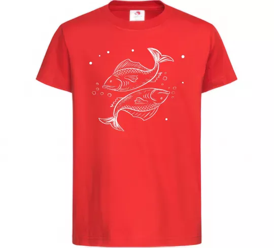 Детская футболка Риби білі Красный фото