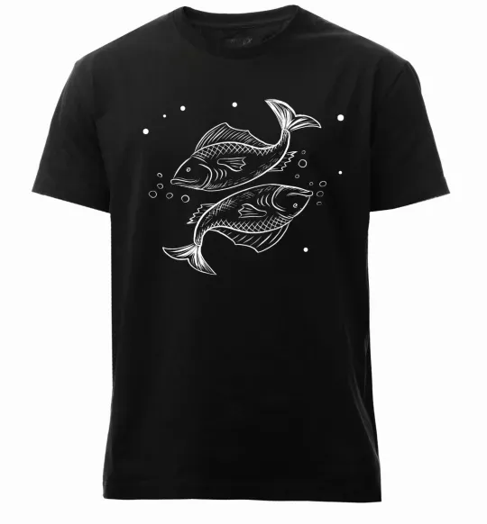 Мужская премиум футболка Риби білі Черный фото