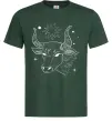 Чоловіча футболка Телець білий Темно-зелений фото