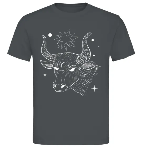 Чоловіча футболка Телець білий Графіт фото