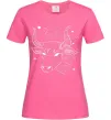 Жіноча футболка Телець білий Яскраво-рожевий Жіноча футболка Телець білий Яскраво-рожевий фото