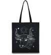 Еко-сумка Телець білий Чорний Еко-сумка Телець білий Чорний фото