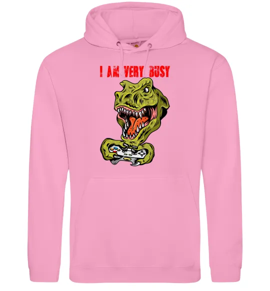Чоловіча толстовка (худі) I'm very busy Рожевий фото