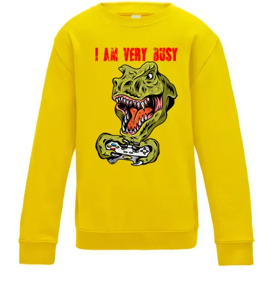 Дитячий світшот I'm very busy Сонячно жовтий фото