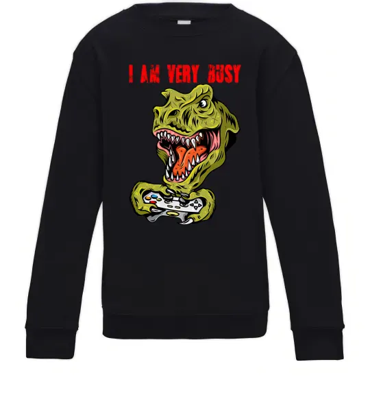 Дитячий світшот I'm very busy Чорний фото