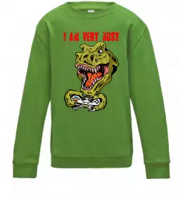 Детский Свитшот I'm very busy Лаймовый фото