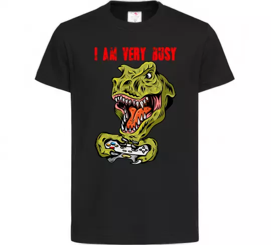 Детская футболка I'm very busy Черный фото