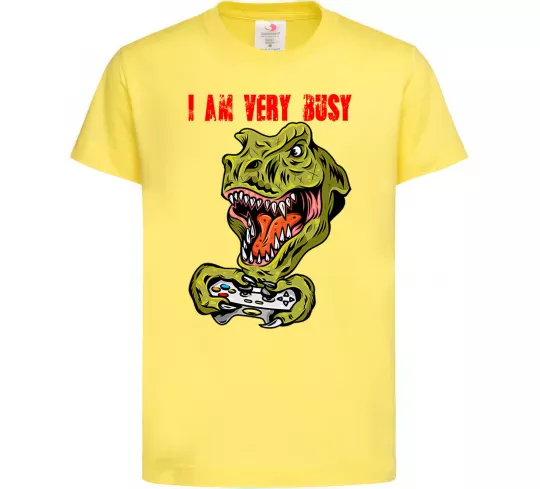 Детская футболка I'm very busy Лимонный фото