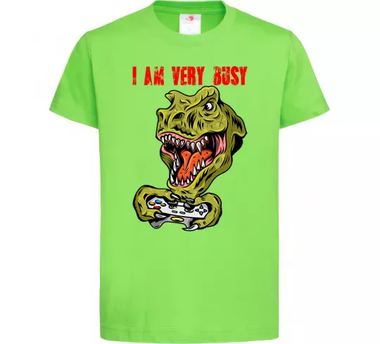 Детская футболка I'm very busy Лаймовый фото