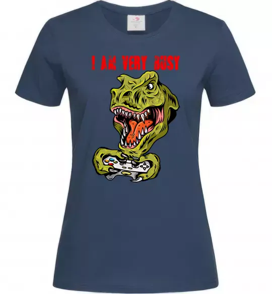 Жіноча футболка I'm very busy Темно-синій фото